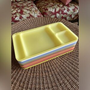 Retro Tupperware Plastic Food Trays (12 ct)